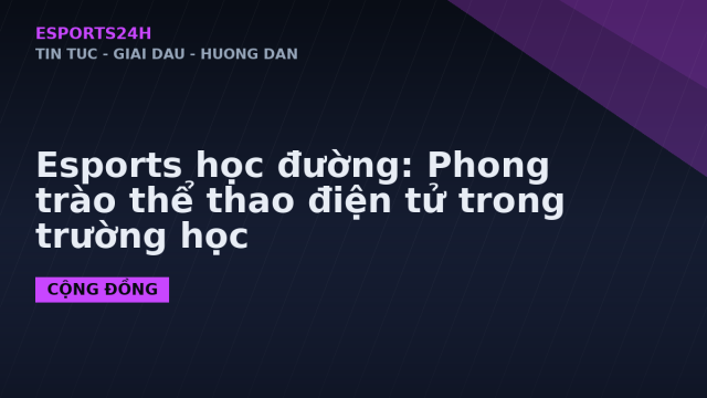 Esports học đường: Phong trào thể thao điện tử trong trường học