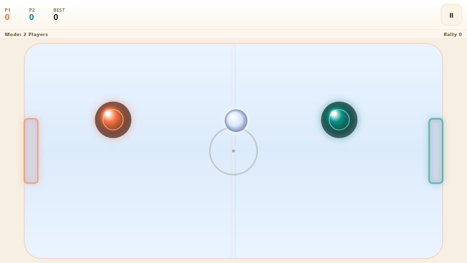 Air Hockey Split-Screen Duel