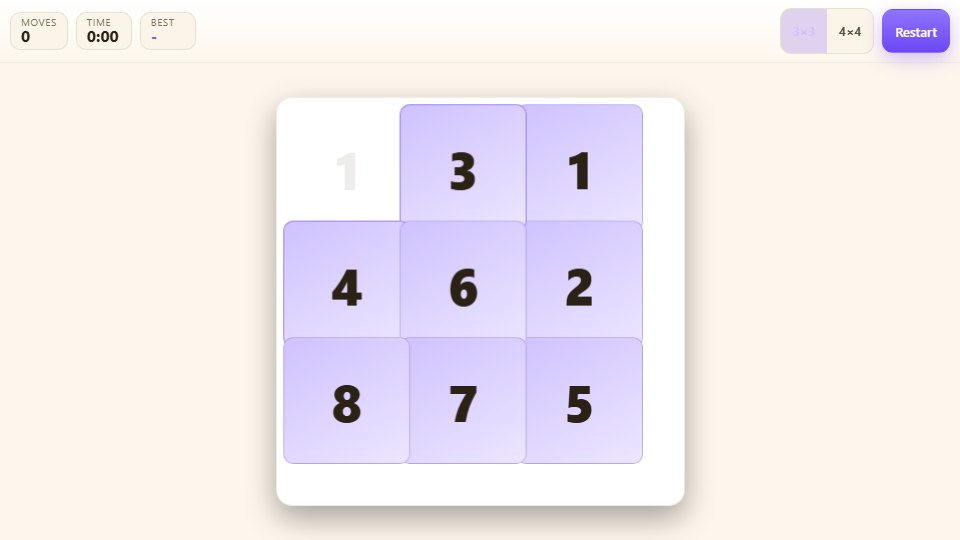 Sliding Puzzle: Order the Tiles