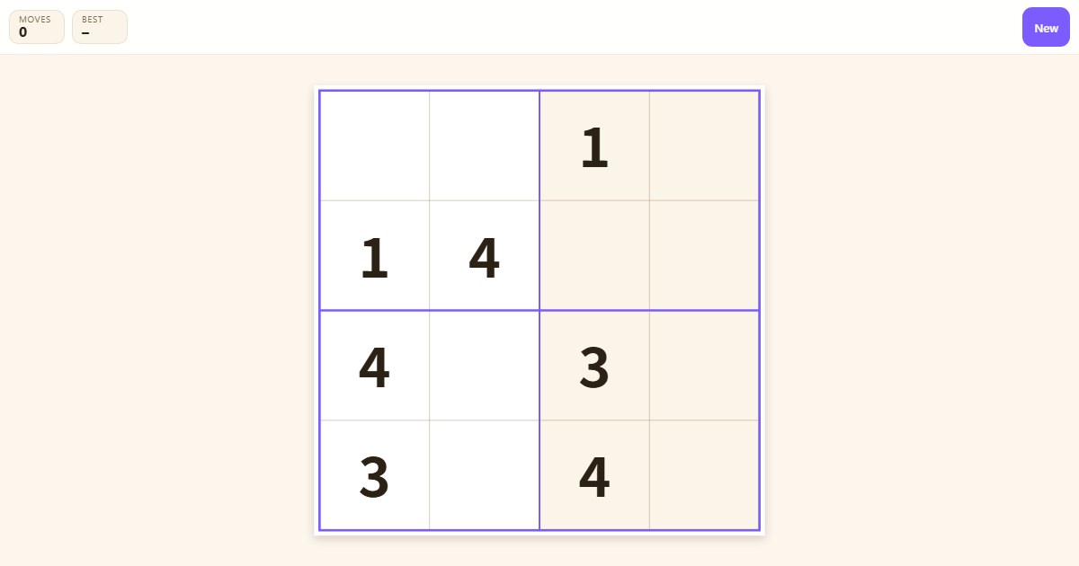 Mini Sudoku: The Four-by-Four Warm-Up